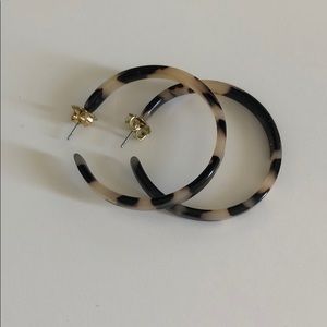 Tortoise Hoop Earrings